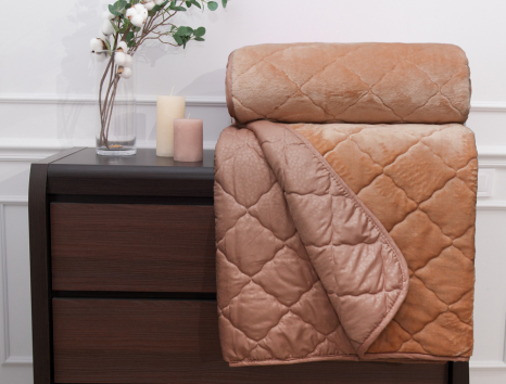 Полуторне флісове стьобане покривало №55069R