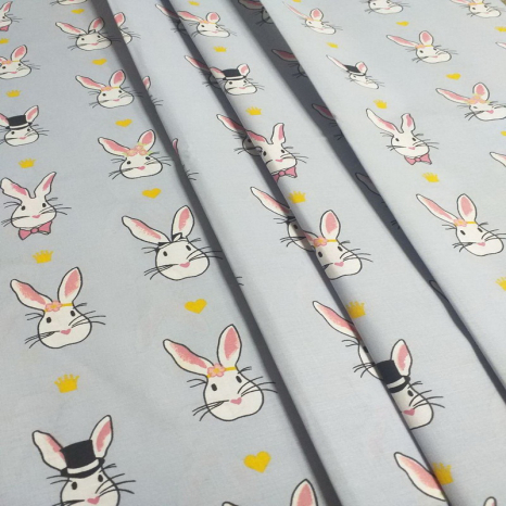 Ткань для постельного белья Бязь "Gold" Lux детская GLB226-blue