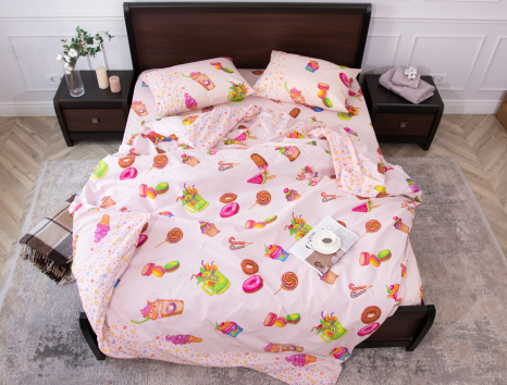 Двуспальный набор постельного белья 180*220 из Бязи "Gold" №154718 Черешенка™