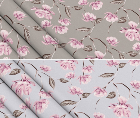 Тканина для постільної білизни Бязь "Gold" Lux "Квіткова нескінченність" GL1665 (A+B) - (50м+50м)