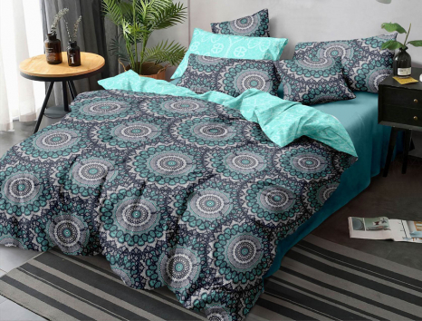 Евро макси набор постельного белья 200*220 из Сатина №164AB Черешенка™