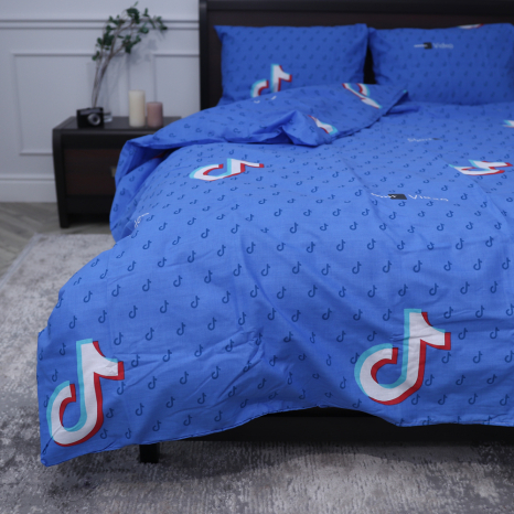 Полуторний набір постільної білизни 150*220 із Бязі "Gold" №153799 Черешенка™