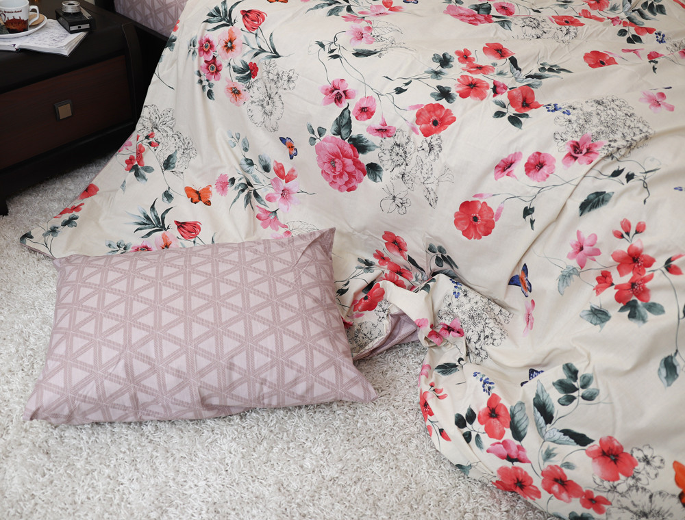 Євро-максі набір постільної білизни 200*220 із Бязі "Gold" №151330AB Черешенка™