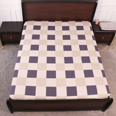 Простирадло на резинці (160*200*25) бежева геометрія №661052