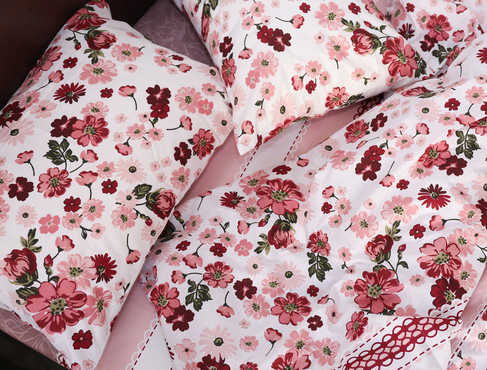 Полуторний набір постільної білизни 150*220 із Бязі "Gold" №152043 Черешенка™