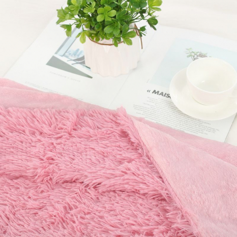 Євро-максі покривало-плед "травка" (240*220) - світло-рожеве