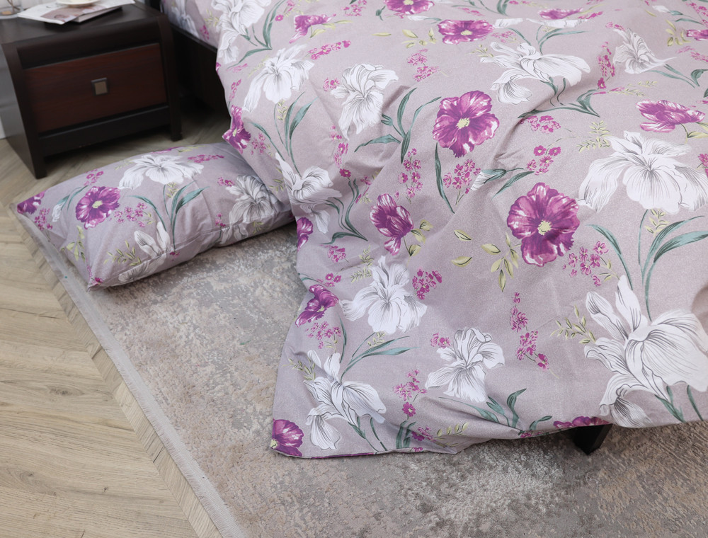 Полуторний набір постільної білизни 150*220 із Бязі "Gold" №155033 Черешенка™