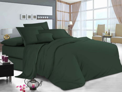 Євро-максі набір постільної білизни 200*220 із Бязі "Gold" з простирадлом на резинці №141034 Черешенка™