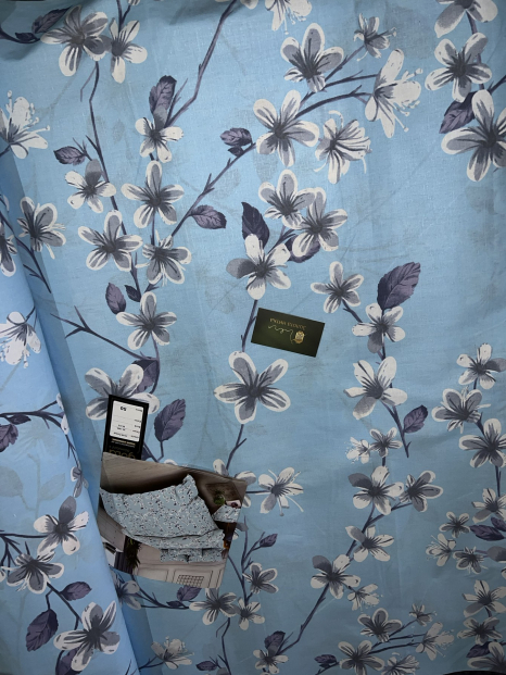 Ткань для постельного белья Бязь "Gold" Lux GL3569blue