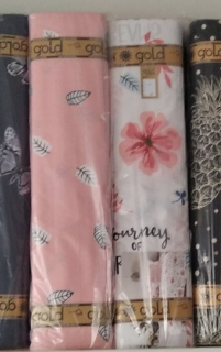 Ткань для постельного белья Бязь "Gold" Lux "Мечты о путешествии" GL1620 (A+B) - (50м+50м)