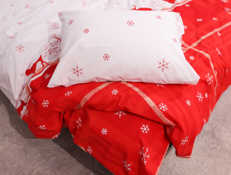 Евро макси набор постельного белья 200*220 из Бязи "Gold" №157967red Черешенка™