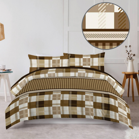 Ткань для постельного белья Бязь "Gold" Lux GL3605-beige