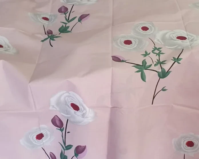 Ткань для постельного белья Бязь "Gold" Lux "Кремовые цветы" GL4037