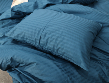 Двоспальний набір постільної білизни 180*220 зі Страйп Сатину №18-4032 Черешенка™