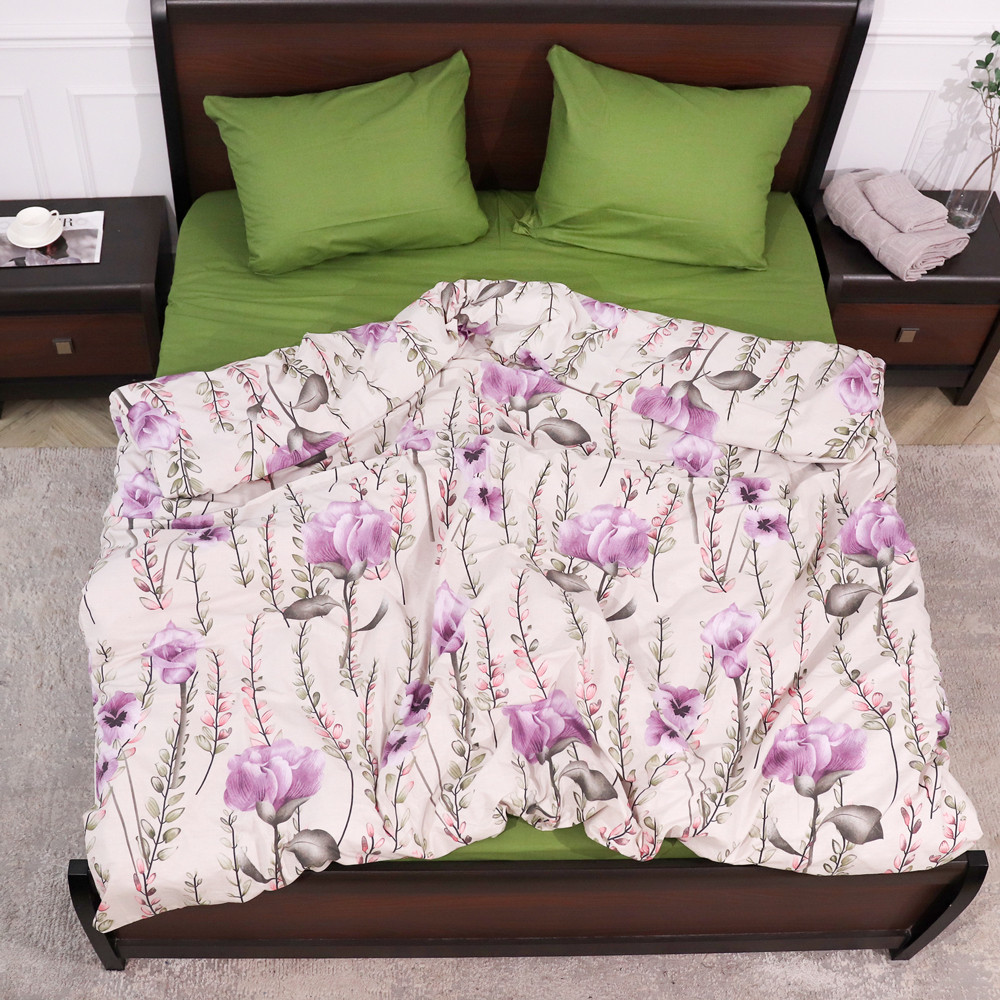 Полуторний набір постільної білизни 150*220 із Бязі "Gold" №158196AB Черешенка™