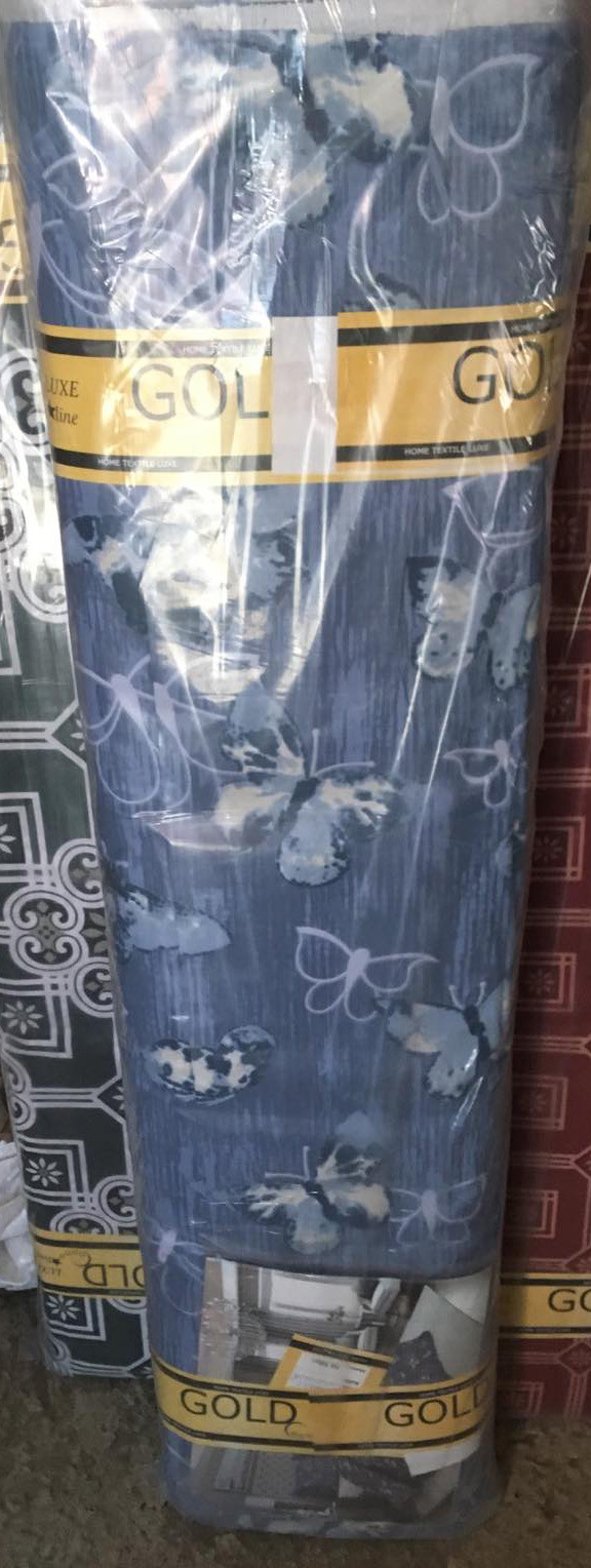 Ткань для постельного белья Бязь "Gold" Lux "Маленькие черно-белые бабочки" GL3932