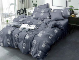 Полуторний набір постільної білизни 150*220 із Бязі "Gold" №151342AB Черешенка™