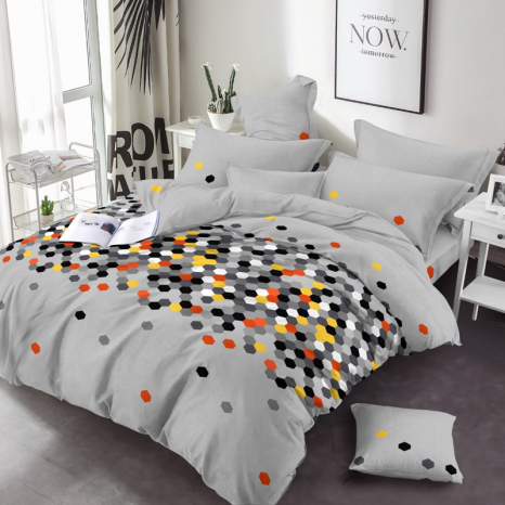 Ткань для постельного белья Бязь "Gold" Lux GL3559grey