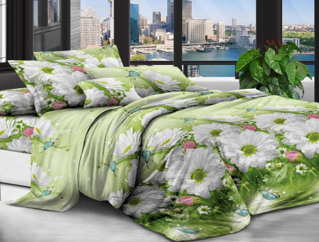 Сімейний набір постільної білизни 240*220 із полікотону №20879 Черешенька™