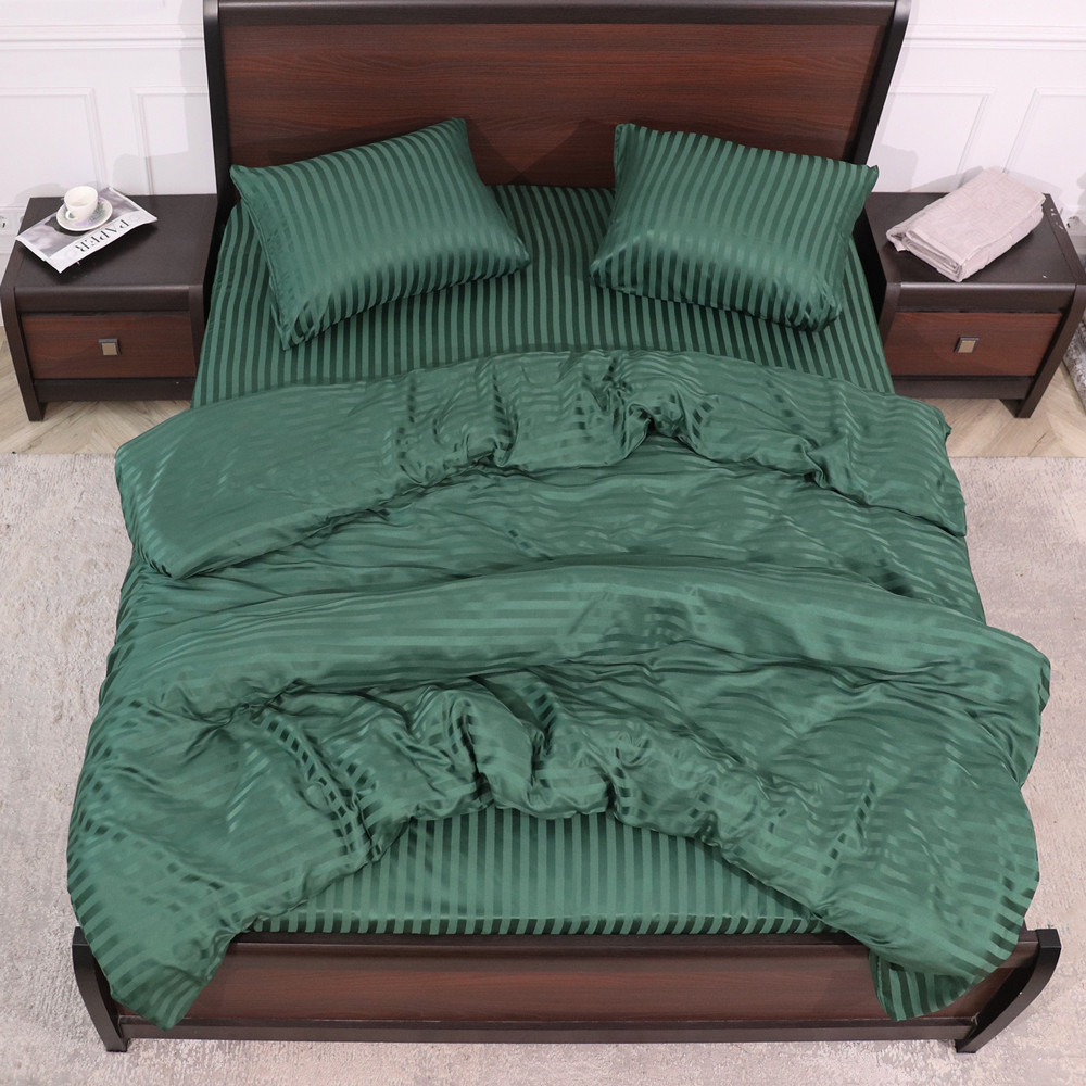 Евро набор постельного белья 200*220 из микрофибры в полоску №202010 Черешенка™