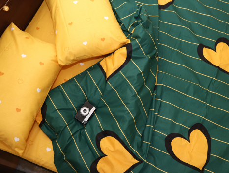 Двоспальний набір постільної білизни 180*220 із Сатину №017AB Черешенка™