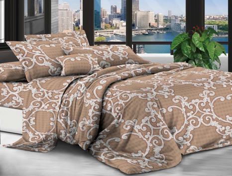 Євро набір постільної білизни 200*220 із полікотону №202960 Черешенька™