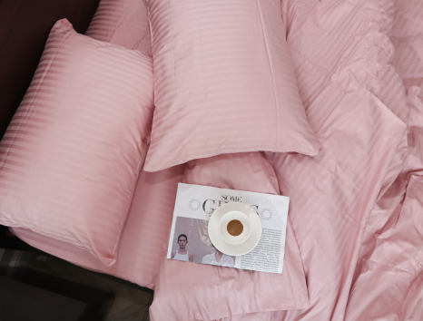 Двоспальний набір постільної білизни 180*220 з Страйп Сатину №541611