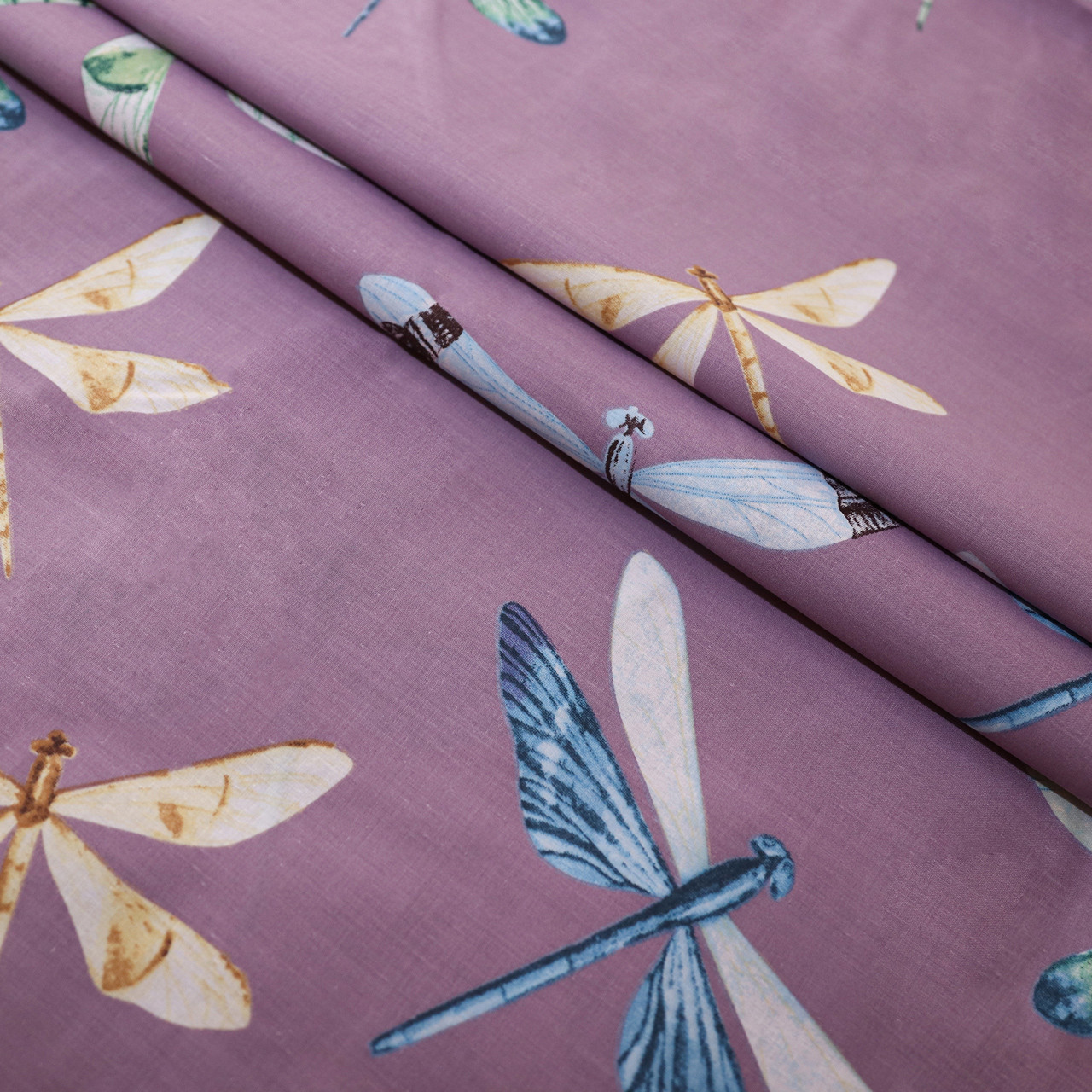 Ткань для постельного белья Бязь "Gold" Lux "Стрекоза" GL1542 (A+B) - (50м+50м)