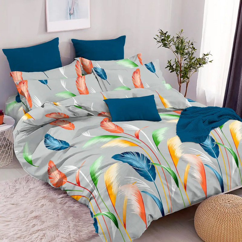 Ткань для постельного белья Бязь "Gold" Lux GL3366-grey