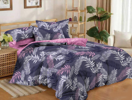 Сімейний набір постільної білизни із Бязі "Gold" з простирадлом на резинці №141313AB Черешенка™