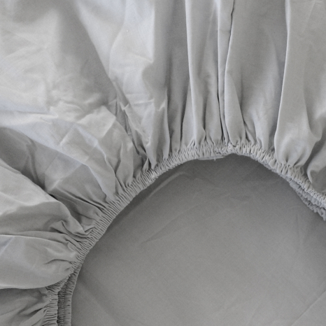 Простынь на резинке (90*200*25) серая №665521