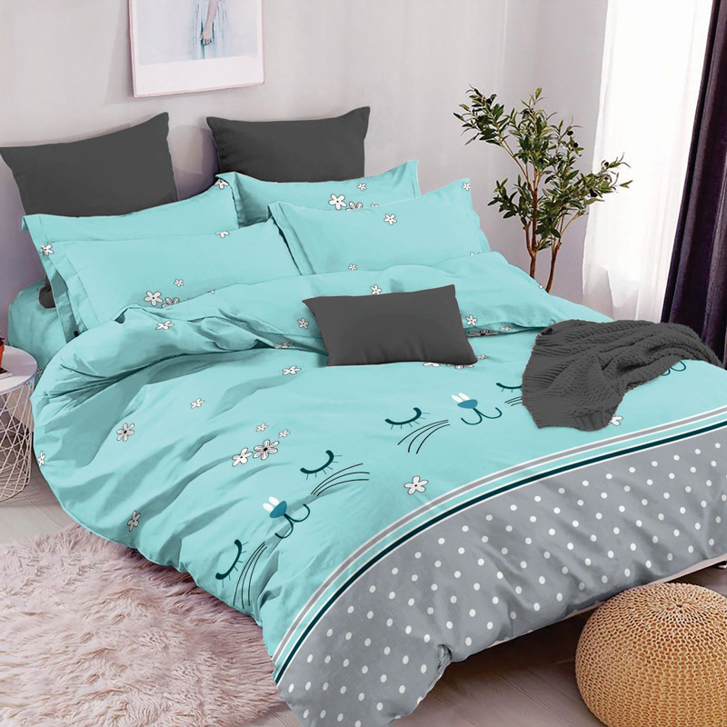 Ткань для постельного белья Бязь "Gold" Lux детская GLB3392turquise