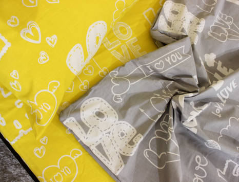 Семейный набор хлопкового постельного белья из Бязи "Gold" №1572080AB Черешенка™