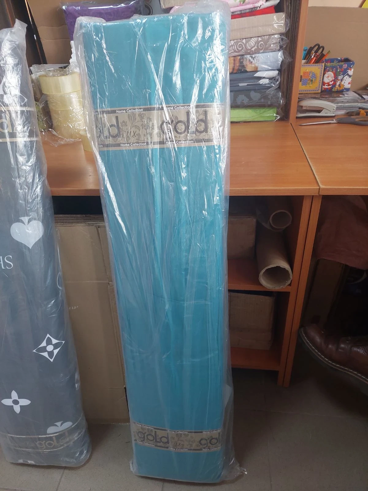 Ткань для постельного белья Бязь "Gold" Lux однотонная GLDarkBlue (50м)