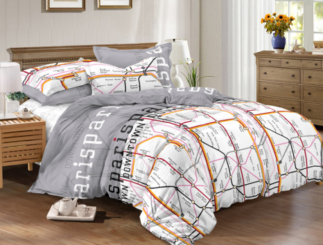 Ткань для постельного белья Сатин S49-5 (A+B) - (60м+60м)