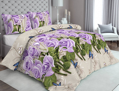 Тканина для постільної білизни Бязь "Gold" Lux GL693violet