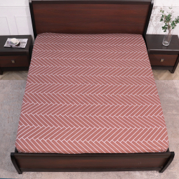 Простирадло на резинці (90*200*25) коричнева геометрія №661707