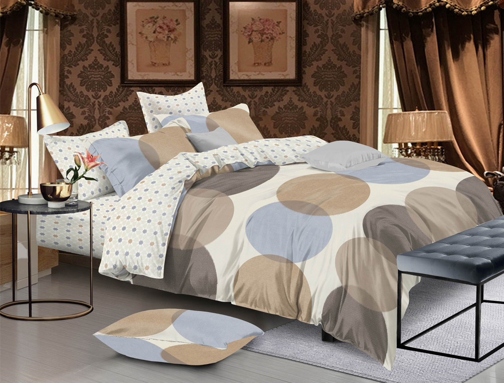 Двоспальний набір постільної білизни 180*220 із Сатину №668AB Черешенка™