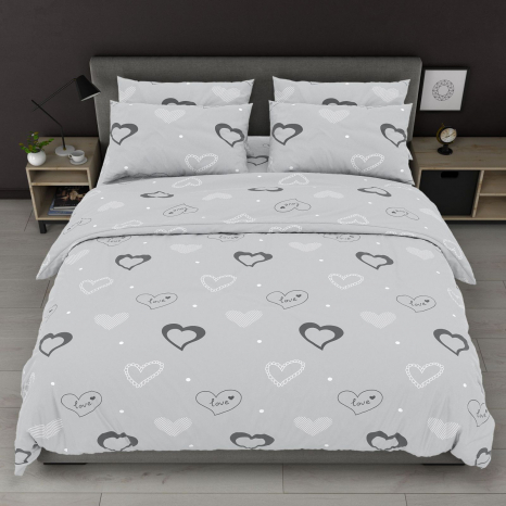 Тканина для постільної білизни Бязь "Gold" Lux GL8224grey