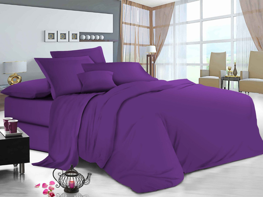 Ткань для постельного белья Бязь "Gold" Lux однотонная GL1031violet (50м)