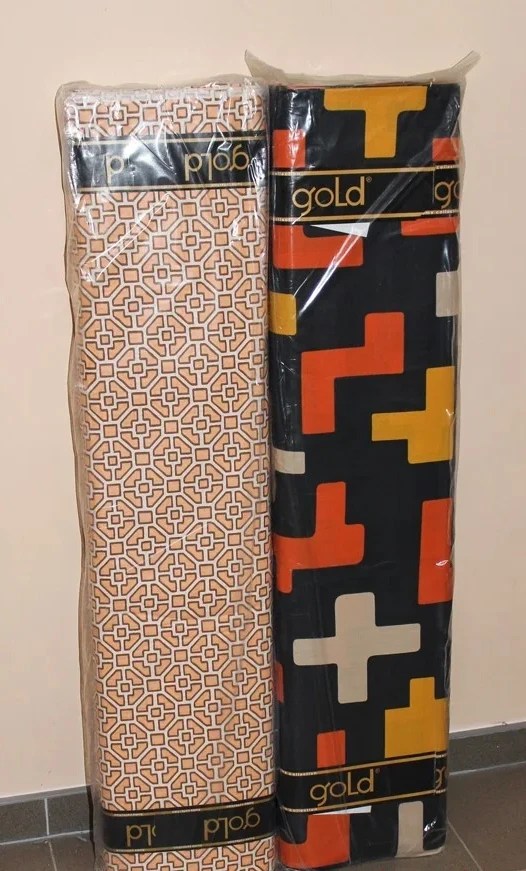 Ткань для постельного белья Бязь "Gold" Lux "Геометрический принт (тетрис)" GL4080 (A+B) - (50м+50м)