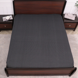 Простирадло на резинці (120*200*25) сіра смужка №6609051