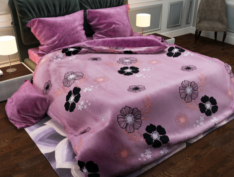 Сімейний набір постільної білизни із Бязі "Gold" №151331AB Черешенка™