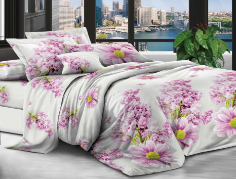 Євро набір постільної білизни 200*220 із полікотону №203876 Черешенька™