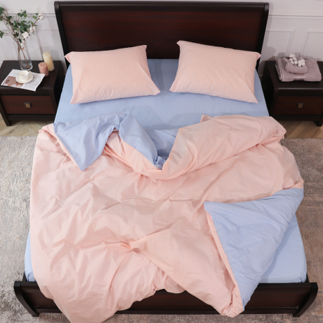 Сімейний набір однотонної постільної білизни із Бязі "Gold" №155514AB Черешенка™