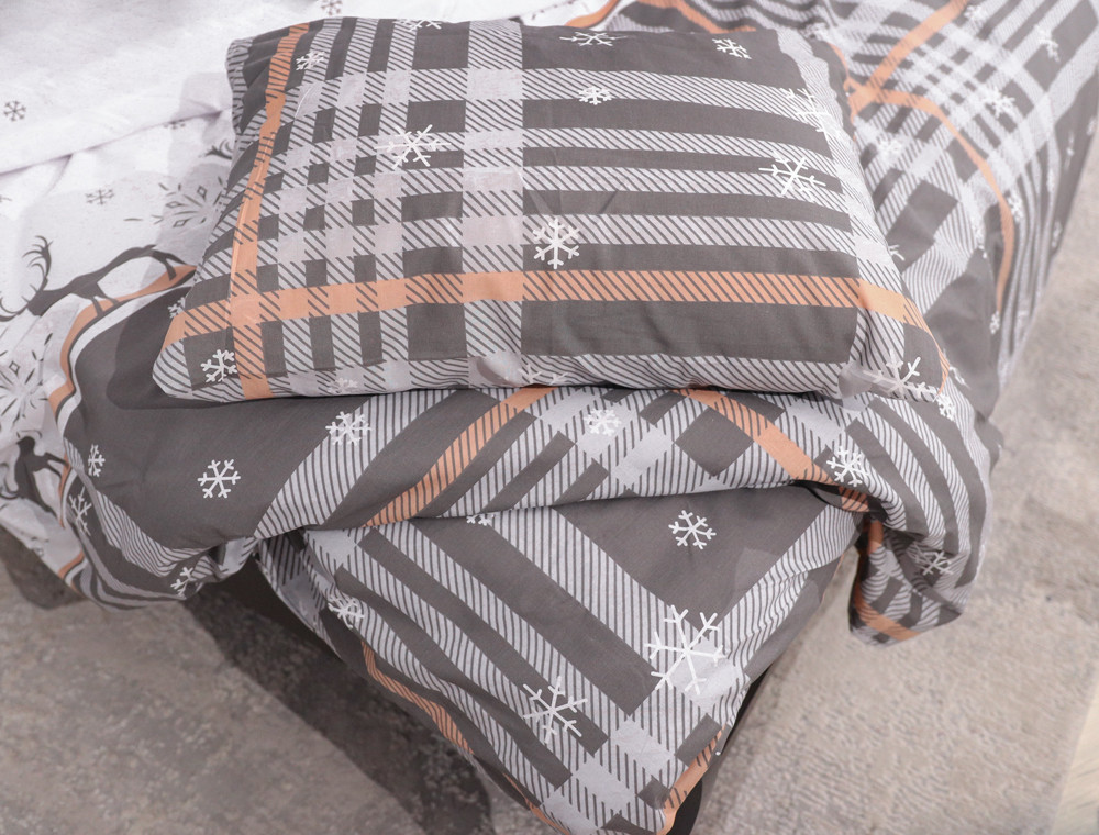 Семейный набор хлопкового постельного белья из Бязи "Gold" №157967grey Черешенка™