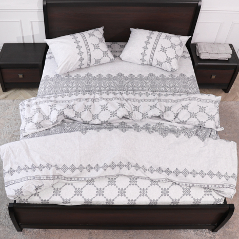 Полуторний набір постільної білизни 150*220 із Бязі "Gold" №159320 Черешенка™