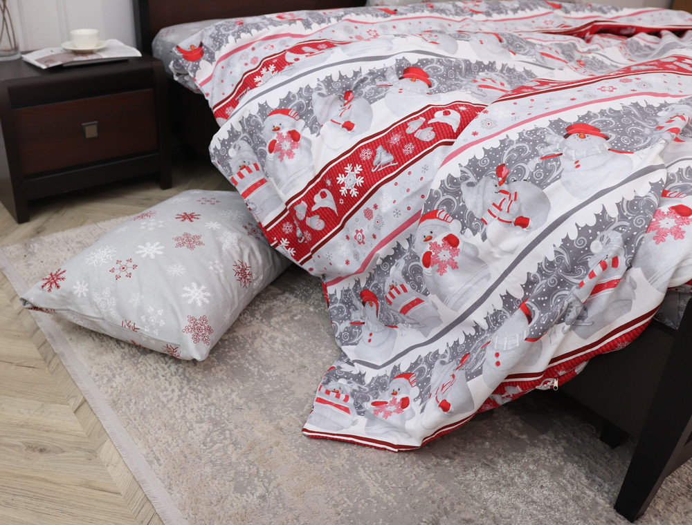 Полуторний набір постільної білизни 150*220 з Фланелі №954204AB Черешенка™