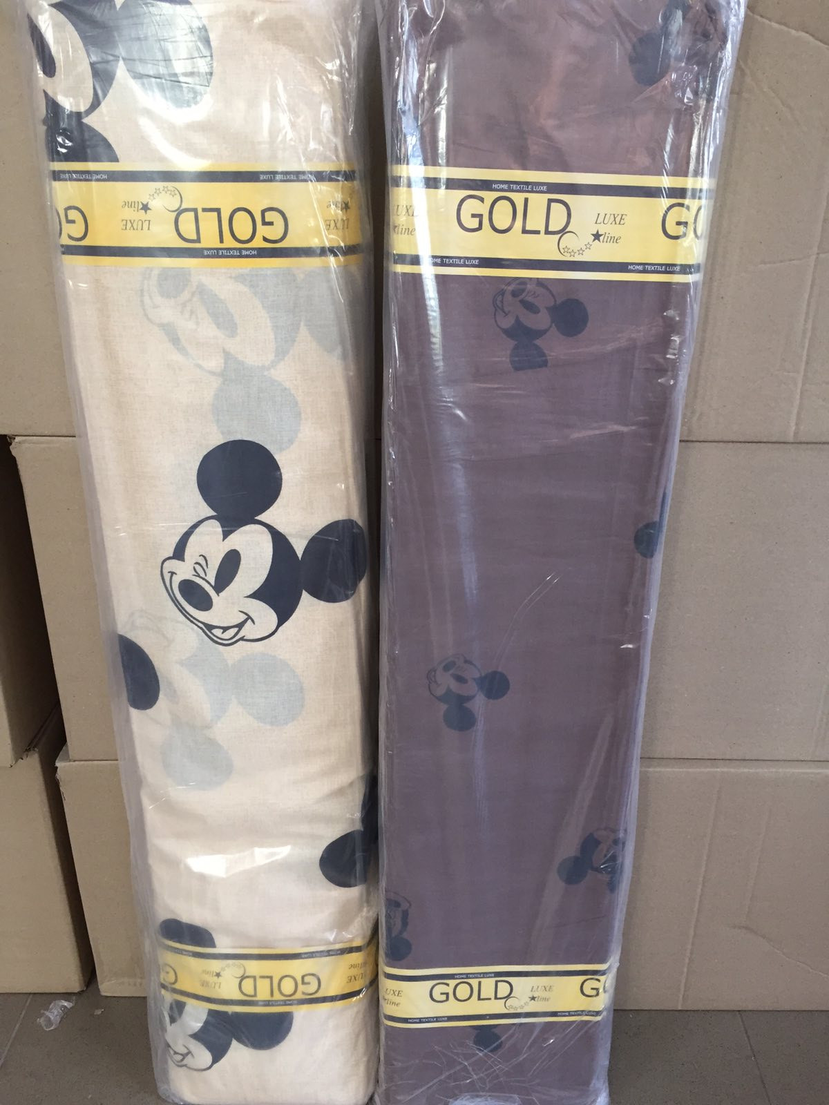 Тканина для постільної білизни Бязь "Gold" Lux дитяча "Веселий Міккі Маус" GLB242 (A+B) - (50м+50м)