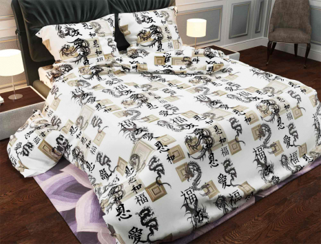 Двуспальный набор постельного белья 180*220 из Бязи "Gold" №158581 Черешенка™